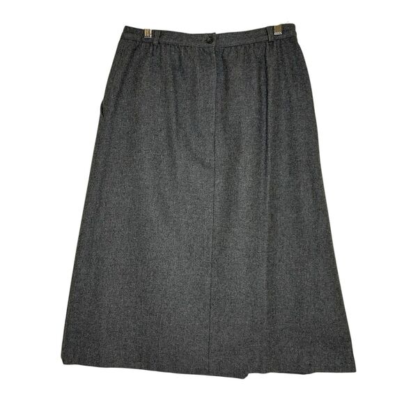 Anderson LIttle Wool Blend Midi Skirt Gray Size 12 Fully Lined Classic - Picture 4 of 9